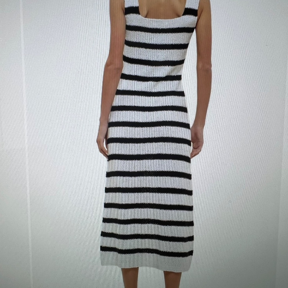 Stripe Knit Midi Dress by Blu Pepper - Picture 3 of 6